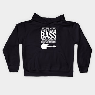 bass guitar funny quote Kids Hoodie